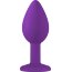 Малая фиолетовая анальная пробка Emotions Cutie Small с голубым кристаллом - 7,5 см. - Малая фиолетовая анальная пробка Emotions Cutie Small с голубым кристаллом - 7,5 см.