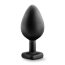 Черная анальная втулка с прозрачным кристаллом Bling Plug Medium - 8,2 см. - Черная анальная втулка с прозрачным кристаллом Bling Plug Medium - 8,2 см.