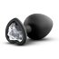 Черная анальная втулка с прозрачным кристаллом Bling Plug Medium - 8,2 см. - Черная анальная втулка с прозрачным кристаллом Bling Plug Medium - 8,2 см.