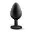 Черная анальная втулка с прозрачным кристаллом Bling Plug Medium - 8,2 см. - Черная анальная втулка с прозрачным кристаллом Bling Plug Medium - 8,2 см.