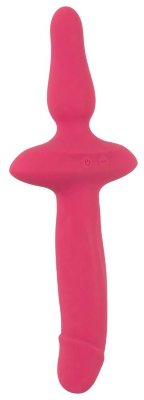 Розовый двусторонний вибратор 2in1 Vibrator Butt Plug Длина: 26 см. Более длинный вибратор с ярко выраженной головкой идеально подходит для вагинального удовольствия. Вибропробка идеальной формы с чувствительным кончиком - для анальных утех. 2 тихих мощных моторчика обеспечивают 10 режимов вибрации в вибраторе и вибропробке. Они управляются по отдельности нажатием кнопки в центре игрушки. Удобный расширенный центр. Изготовленные из шелковистого силикона Soft Touch, оба конца двойного вибратора легко вставляются и скользят как по волшебству. Приятно гибкий, универсальный вибратор прекрасно приспосабливается к телу и движениям во время каждой игры. Перезаряжаемый - USB-кабель для зарядки входит в комплект. Рабочая длина пробки - 8,5 см, диаметр - 3,3 см. Рабочая длина фаллоса - 13,5 см, диаметр - 3,6 см. Страна: Китай. Материал: силикон. Батарейки: встроенный аккумулятор.