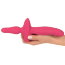 Розовый двусторонний вибратор 2in1 Vibrator Butt Plug - Розовый двусторонний вибратор 2in1 Vibrator Butt Plug