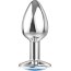 Малая серебристая анальная пробка Diamond Light blue Sparkle Small с голубым кристаллом - 7 см. - Малая серебристая анальная пробка Diamond Light blue Sparkle Small с голубым кристаллом - 7 см.