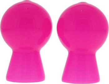 Розовые вакуумные помпы для сосков NIPPLE SUCKER PAIR IN SHINY PINK