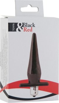 Черная водонепроницаемая вибровтулка Black Red - 12,7 см.