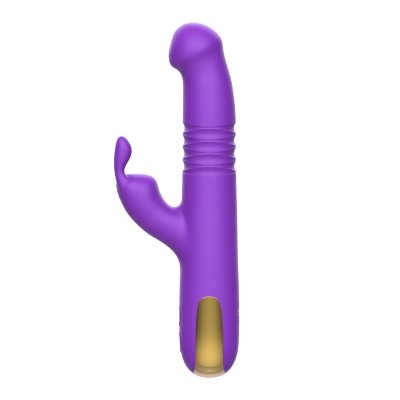 Фиолетовый вибратор-ротатор со стимулятором клитора и возвратно-поступательными движениями - 22,4 см. Длина: 22.4 см. Диаметр: 3.5 см. Мощный вибратор-кролик. 10 режимов вибрации, 10 режимов возвратно-поступательных движений, 10 режимов ротации. Слегка гибкий, он прекрасно адаптируется к вашему телу и движениям. Кабель для зарядки входит в комплект. Рабочая длина - 12 см. Страна: Китай. Материал: силикон. Батарейки: встроенный аккумулятор.