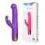 Фиолетовый вибратор-ротатор со стимулятором клитора и возвратно-поступательными движениями - 22,4 см. - Фиолетовый вибратор-ротатор со стимулятором клитора и возвратно-поступательными движениями - 22,4 см.