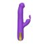 Фиолетовый вибратор-ротатор со стимулятором клитора и возвратно-поступательными движениями - 22,4 см. - Фиолетовый вибратор-ротатор со стимулятором клитора и возвратно-поступательными движениями - 22,4 см.