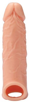 Телесная насадка EXTENDER WITH BALL STRAP 6.5 - 17 см. Длина: 17 см. Диаметр: 4 см. Телесная насадка Extender With Ball Strap 6.5. Этот удлинитель RealStuff изготовлен из мягкого, эластичного силикона. Удлинитель увеличивает обхват пениса и имеет петлю для мошонки. Таким образом, насадка будет надежно удерживаться на месте. Страна: Китай. Материал: силикон.