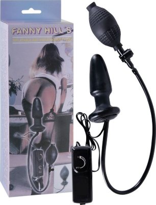 Универсальная анальная пробка-расширитель FANNY HILLS BLACK BUTT PLUG Длина: 1 см. Диаметр: 4 см. Вы любите анальный секс? Вы только начинаете знакомство с миром анального наслаждения? Не отвечайте, ведь эта секс-игрушка подойдет всем и каждому, вне зависимости от степени его сексуальных познаний. Эта анальная пробка подарит чувственную стимуляцию ануса благодаря немалым размерам и гладкой поверхности. Помимо этого она может увеличиваться в размера благодаря подкачке воздуха грушей, а также неистово вибрировать! Выбирайте глубину погружения! Выбирайте степень вибрации с помощью выносного пульта ДУ! Выбирайте тот темп расширения, который более всего по нраву вашей попке! Пробуйте, узнавайте, наслаждайтесь! Максимальный диаметр - около 6,5 см. Страна: Китай. Материал: поливинилхлорид, латекс. Батарейки: 2 шт., тип AA.