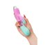 Мятно-розовый вибратор для точки G с клиторальным отростком Orchid - 21 см. - Мятно-розовый вибратор для точки G с клиторальным отростком Orchid - 21 см.