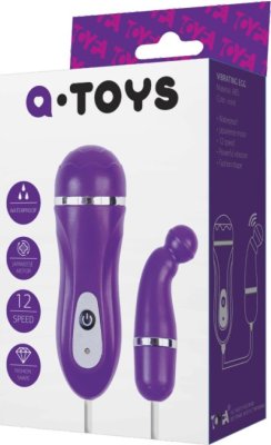 Фиолетовый вибростимулятор с загнутым кончиком Это уникальная секс-игрушка, которая добавит интимным играм нотку пикантности. Она отличается компактным размером, гладкой бесшовной поверхностью и удобным управлением с помощью проводного пульта. Его универсальность позволяет использовать игрушку как для клиторальной, так и для вагинальной стимуляций. Его водонепроницаемость дарит невероятные ощущения в любой водной процедуре. А его 12 режимов с мощными импульсами вибрации будоражат при первом прикосновении. Страна: Китай. Материал: анодированный пластик (ABS). Батарейки: 3 шт., тип AAA.