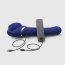 Синий безремневой страпон Multi Orgasm Bendable Strap-On size L с клиторальной стимуляцией - Синий безремневой страпон Multi Orgasm Bendable Strap-On size L с клиторальной стимуляцией