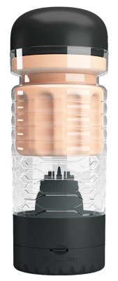 Вибромастурбатор-вагина Emily в черной колбе Длина: 17.9 см. Диаметр: 6.9 см. Используйте этот мастурбатор для управления скоростью и интенсивностью вашей соло игры. Потрясающая внутренняя текстура подарит реалистичные ощущения. А маленькая щекоталка заставит испытать яркий оргазм. Игрушка полностью разбирается, поэтому ее легко чистить. Рабочая длина - 11,5 см. Страна: Китай. Материал: термопластичный эластомер (TPE). Батарейки: 3 шт., тип AAA.