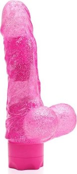 Розовый водонепроницаемый вибратор JELLY JOY ELASTIC ENIGMA MULTISPEED VIBE - 15 см.