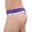 Бирюзовые клетчатые трусы-тонги с брендированным поясом - Бирюзовые клетчатые трусы-тонги с брендированным поясом