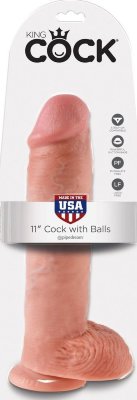 Реалистичный фаллоимитатор на присоске - 28 см. Длина: 28 см. Диаметр: 6.4 см. О прелестях фаллоимитатора 11 Cock with Balls не расскажешь в двух словах. Потому как у него море достоинств и преимуществ перед коллегами по цеху! Большие размеры будоражат сознание, в то время как реалистичные до последней вздувшейся венки формы распаляют сексуальное желание. Податливость ствола на присоске, пышность мошонки, нежно-розовая головка… ммм, оргазм, точнее, оргазмы будут мощными! Рабочая длина - 22,2 см. Страна: Китай. Материал: поливинилхлорид (ПВХ, PVC).