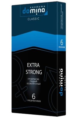 Суперпрочные презервативы DOMINO Extra Strong - 6 шт. Длина: 18 см. Гладкие презервативы из высококачественного латекса, для самых выносливых и изобретательных! В каждой фирменной упаковке содержится 6 особо прочных презервативов из латекса в смазке. Номинальная ширина - 52 мм. Толщина стенок - 0,09 мм. - Регистрационное удостоверение РФ: РЗН 2019/8088 - Дата регистрации медицинского изделия: 04.06.2024 г. - Срок действия регистрационного удостоверения: бессрочно - Представитель изготовителя медицинского изделия: ООО «ФЛЭШ-ЛАЙТ», 129085, Россия, Москва, вн.тер.г. муниципальный округ Останкинский, пр-кт Мира, д. 101, стр. 1, эт. 4, помещ. I, ком. 14, оф 181 - Номер модели: 9049557. Страна: Китай. Материал: латекс. Объем: 6 шт.
