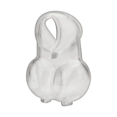 Прозрачная насадка-утяжка для мошонки Ball Sheath With Compression Cock Support Длина: 11 см. Насадка-утяжка на мошонку и основание пениса, из прозрачного, гладкого, эластичного материала. Повысьте интенсивность интимных активностей и чувствительность вашего пениса. Продлите свое интимное удовольствие, удивите партнера, ведь с этой утяжкой это просто. Прочная и безопасная для тела утяжка изготовлена из гигиеничного материала, который легко чистится и прослужит долго. Толстое прочное кольцо делает пенис наполненным, препятствует оттоку крови и повышает чувствительность для дополнительного удовольствия. Утягивание мошонки откроет для пользователя новые грани удовольствия. Внутренний диаметр - 3,2 см. Страна: Китай. Материал: термопластичная резина (TPR).