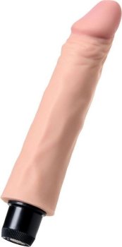 Телесный реалистичный мультискоростной вибратор - 21 см.