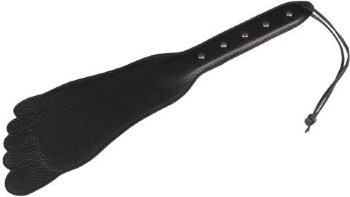 Чёрная хлопалка-ступня - 34,5 см.