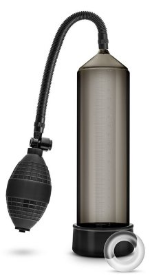 Черная вакуумная помпа VX101 Male Enhancement Pump Длина: 24 см. Диаметр: 5.5 см. Вакуумный массажер для мужчин. Создает хорошую степень разряжения в колбе за счет удобного ручного механизма выкачивания воздуха В комплект входит эрекционное кольцо для увеличения притока крови в момент вакуумного массажа. Рабочая длина - 20 см. Страна: Китай. Материал: поликарбонат.