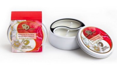 Массажная свеча Клубника в сливках Это чувственная массажная свеча с феромонами из 100 % натуральных масел, которая настроит и подарит вам романтическую атмосферу. Идеально подходит для всех типов кожи и для всех частей тела. Погрузитесь в ощущение блаженства и расслабления. зажгите свечу и ваша комната наполнится афродизиаками и возбуждающим ароматом. Через 10 мин. погасите пламя, и нанесите теплое (но не горячее!) растаявшее масло на тело массажными движениями. Наслаждайтесь новыми интимными ощущениями. COCONUT OIL, SHEA BUTTER, Caprylic/Capric Triglyceride, Aroma, Helianthus annuus seed oil (and)​ rosmarinus officinalis leaf extract, 2 —​ Acetylthiophene, FIX00001 Fixamber, Isambersuper (54464-57-2). Страна: Россия. Объем: 30 мл.