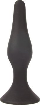 Чёрная анальная пробка Sex Expert - 11 см.
