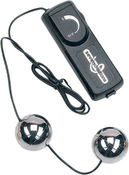 Серебристые вагинальные шарики с вибрацией ORGASM VIBRATING BALL