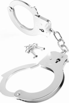 Металлические серебристые наручники Designer Metal Handcuffs