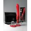Красный двухсторонний вибростимулятор Ultimate Pleasure 24K Gold Luxury Edition - 25 см. - Красный двухсторонний вибростимулятор Ultimate Pleasure 24K Gold Luxury Edition - 25 см.