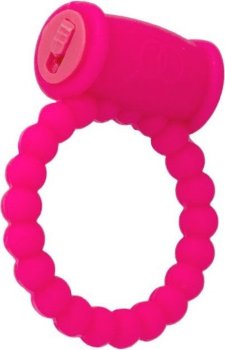 Розовое виброкольцо на пенис A-toys из силикона