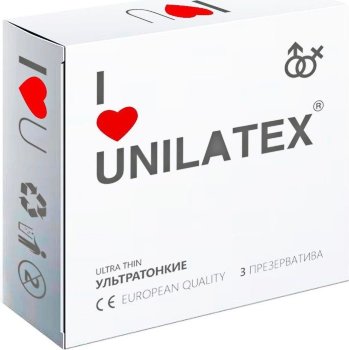 Ультратонкие презервативы Unilatex Ultra Thin - 3 шт.