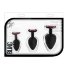 Набор черных анальных пробок с красным кристаллом-сердечком Bling Plugs Training Kit - Набор черных анальных пробок с красным кристаллом-сердечком Bling Plugs Training Kit