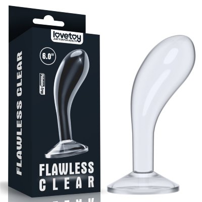 Прозрачный стимулятор простаты Flawless Clear Prostate Plug - 15 см. Длина: 15 см. Диаметр: 4.3 см. Анальная втулка мягкая и прозрачная. Специально изогнута для массажа простаты. Страна: Китай. Материал: термопластичный эластомер (TPE).
