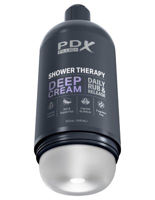Мастурбатор в бутылке Shower Therapy Deep Cream Мастурбация выходит на новый уровень, незаметный и такой очевидный одновременно! Shower Therapy — мастурбатор в виде флакона шампуня, созданной специально для таких изысканных джентльменов, как вы. Разработанный с учетом персональной конфиденциальности, мастурбатор для душа Shower Therapy имитирует внешний вид обычного флакона шампуня, поэтому он легко впишется в любую обстановку ванной комнаты, не оставляя и следа подозрений. Внутренний рельеф имеет детализированную текстуру и невероятные ребрышки и пупырышки для взрывных оргазмов. Изготовленный из фирменного материала Fanta Flesh, мастурбатор для душа Shower Therapy выглядит реалистично и ощущается как настоящая живая плоть! Хотите попробовать стимуляцию без помощи рук? Хотите попробовать разные углы и позиции? Прикрутите мощную регулируемую присоску и расположите практически на любой плоской гладкой поверхности. • Откройте или закройте крышку, чтобы контролировать уровень вакуума. • Присоска (в комплекте) прикрепляется к большинству поверхностей и регулируется для развлечения без помощи рук. • Реалистичные детали рукава дарят невероятно яркие ощущения! Очистка не составит труда с помощью антибактериального чистящего средства и теплой воды. Рукав легко вынимается, а сквозной дизайн еще больше облегчает чистку. Прежде чем снова вставить рукав, дайте ему высохнуть. Длина тоннеля - 17,8 см. Страна: Китай. Материал: анодированный пластик, TPE.