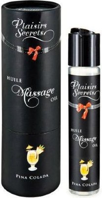 Массажное масло с ароматом пина колады Huile de Massage Gourmande Pina Colada - 59 мл. Массажное масло безопасное при проглатывании. Содержит природные афродизиаки. Для массажа и расслабляющих процедур. Упаковано в красивую подарочную коробку. Сделано во Франции. Страна: Франция. Объем: 59 мл.