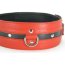 Черно-красный кожаный ошейник увеличенного размера - Черно-красный кожаный ошейник увеличенного размера