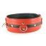 Черно-красный кожаный ошейник увеличенного размера - Черно-красный кожаный ошейник увеличенного размера