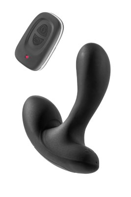 Черный стимулятор простаты Anal-Teaser Диаметр: 3.25 см. Стимулятор простаты MALESATION Anal-Teaser — это инновационное устройство для мощной стимуляции простаты и промежности, созданное с учетом эргономики и комфорта. Его анатомический дизайн идеально повторяет контуры тела, а головка с изогнутым профилем точно воздействует на зону P, доставляя непревзойденные ощущения. Независимые два мощных мотора обеспечивают выбор из 8 режимов вибрации для простаты и 3 для промежности, что открывает путь к множеству уникальных комбинаций для максимального удовольствия. Идеально для тех, кто хочет добавить к своим интимным играм новый уровень наслаждения и экспериментов. Диаметр втулки варьируется от 2 до 3,25 см, что обеспечивает комфортное использование как для новичков, так и для более опытных пользователей. Для достижения наилучшего скольжения рекомендуется применять лубрикант на водной основе, что сделает процесс ввода еще более гладким и приятным. Удобство использования усиливается благодаря пульту дистанционного управления, который можно передать партнеру для разнообразных игр или оставить себе для контроля над процессом одним нажатием. Устройство покрыто мягким, бесшовным силиконом, который приятно ощущается на коже, не имеет запаха и легко очищается. Оно полностью водонепроницаемо, что позволяет наслаждаться стимуляцией даже в воде. Перезаряжаемый аккумулятор обеспечивает до 150 минут работы на одном заряде, а процесс полной зарядки занимает всего 3-4 часа. В комплекте идет стильный бархатный мешочек для хранения, что делает стимулятор идеальным для транспортировки и хранения. USB-кабель входит в комплект, что позволяет заряжать устройство практически в любом месте. Страна: Германия. Материал: силикон. Батарейки: встроенный аккумулятор.
