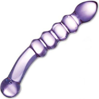 Лиловый двусторонний фаллоимитатор из стекла, 22 см Длина: 22.9 см. Диаметр: 3.5 см. Фаллоимитатор Purple Rain прекрасен как с эстетической точки зрения, так и с практической. Изготовленный из красивого полупрозрачного фиолетового цвета, стимулятор обладает целям рядом преимуществ. Изогнутый наконечник разработан для максимальной стимуляции точки G. Ребристая форма фаллоимитатора Purple Rain Ribbed обеспечивает дополнительное удовольствие для вагинальных или анальных игр. Каждая выпуклая секция создана, чтобы доставлять восхитительное ощущения при введении или извлечении игрушки. Его изогнутая рукоятка обеспечивает превосходный контроль при использовании в одиночку или с партнером. Игрушка устойчива к излому и гипоаллергенна, благодаря тому что изготовлена из закаленного стекла. Она гигиенична и безопасна, ее легко промыть водой и мылом. Добавьте остроты ощущениям, предварительно нагрев или охладив стимулятор в воде: Purple Rain сохранит тепло и холод надолго. Насладитесь идеальной гладкостью стеклянного фаллоимитатора, добавив любимый лубрикант. Стекло совместимо со всеми видами интимных гелей. Страна: США. Материал: стекло.