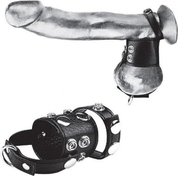 Утяжка на пенис и мошонку Cock Ring With 1.5 Ball Stretcher And Optional Weight Ring