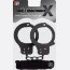 Чёрные наручники из листового металла в комплекте с веревкой BONDX METAL CUFFS LOVE ROPE SET - Чёрные наручники из листового металла в комплекте с веревкой BONDX METAL CUFFS LOVE ROPE SET