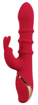 Красный вибратор-кролик с 3 подвижными кольцами Rabbit Vibrator with 3 Moving Rings - 23,7 см. Длина: 23.7 см. Диаметр: 3.9 см. Вибратор-кролик с 3 массажными кольцами. Стимулирует вагину и клитор одновременно. Массажные кольца на валу двигаются вверх и вниз. 10 режимов вибрации в наконечнике вала и клиторе. Массаж подвижными кольцами в 3 режимах. Силикон с шелковистой мягкой на ощупь текстурой. Водонепроницаемый. Перезаряжаемый - в комплекте USB-кабель для зарядки. Рабочая длина - 13,3 см. Страна: Китай. Материал: силикон. Батарейки: встроенный аккумулятор.