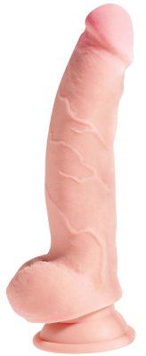 Телесный фаллоимитатор на присоске 8 Triple Density Fat Cock with Balls - 24,1 см. Длина: 24.1 см. Диаметр: 4.8 см. Уникальность ощущений, невероятная реалистичность заключена в фаллоимитаторе King Cock Plus Triple Density Fat Cock with Balls. Модель из этой серии имеет жесткий внутренний стержень, мягкую внешнюю оболочку, реалистичные головку,мошонку и венки и прочную присоску! Улучшенный дизайн и формула обеспечивают превосходную реалистичность с мягким, реалистичным внешним видом, создавая ощущение и гибкость настоящего члена. Рабочая длина - 18,4 см. Страна: США. Материал: термопластичный эластомер (TPE).