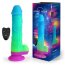 Яркий вибратор с возвратно-поступательными движениями и пультом ДУ - 21 см. - Яркий вибратор с возвратно-поступательными движениями и пультом ДУ - 21 см.