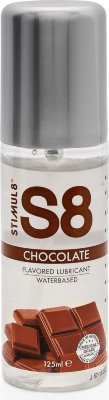 Смазка на водной основе S8 Flavored Lube со вкусом шоколада - 125 мл. Смазка высшего качества со вкусом Waterbase Flavored от S8 - это прекрасный выбор тех, кто жаждет сенсационного скольжения и улучшенного вкуса своего партнера во время орального секса. Идеальное средство для выполнения техники \ глубокая глотка\ и тех, кто не любит вкус спермы. Доказано учёными, что использование вкусового лубриканта повышает желание партнера дарить оральные ласки. Отлично скользит, долго не высыхает, не оставляет следов на белье, легко смывается обычной водой.Кстати, смазку можно использовать и для обычного секса. Совместима с игрушками и презервативами из латекса. Формула от S8 полностью без парабенов, без фталатов, без глютена, без сульфатов, плюс не содержит добавленных красителей или агрессивных консервантов. Страна: Нидерланды. Объем: 125 мл.