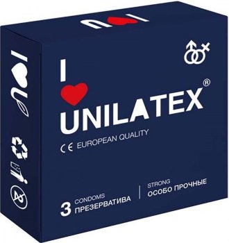Ультрапрочные презервативы Unilatex Extra Strong - 3 шт.