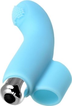 Голубая вибронасадка на палец JOS DANKO для точки G - 9,5 см.