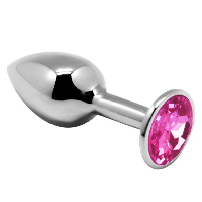 Серебристая анальная втулка с розовым кристаллом Mini Metal Butt L - 9 см. Длина: 9 см. Диаметр: 4.1 см. Alive Mini Metal But — это металлическая анальная пробка небольшого размера. Она подходит для начинающих и имеет удобную коническую форму. Анальная втулка украшена цветным кристаллом, который также служит ограничителем для безопасного ношения. Металл хорошо держит тепло, поэтому подойдет любителям температурных игр. Для охлаждения поместите пробку в холодильник, а для того, чтобы нагреть ее используйте водяную баню. Страна: Китай. Материал: металл.